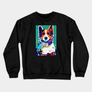 Astronaut corgi portrait Crewneck Sweatshirt